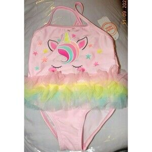 New Wonder Nation SPF 50 baby girl's Unicorn swimwear bathing suit swim18 month